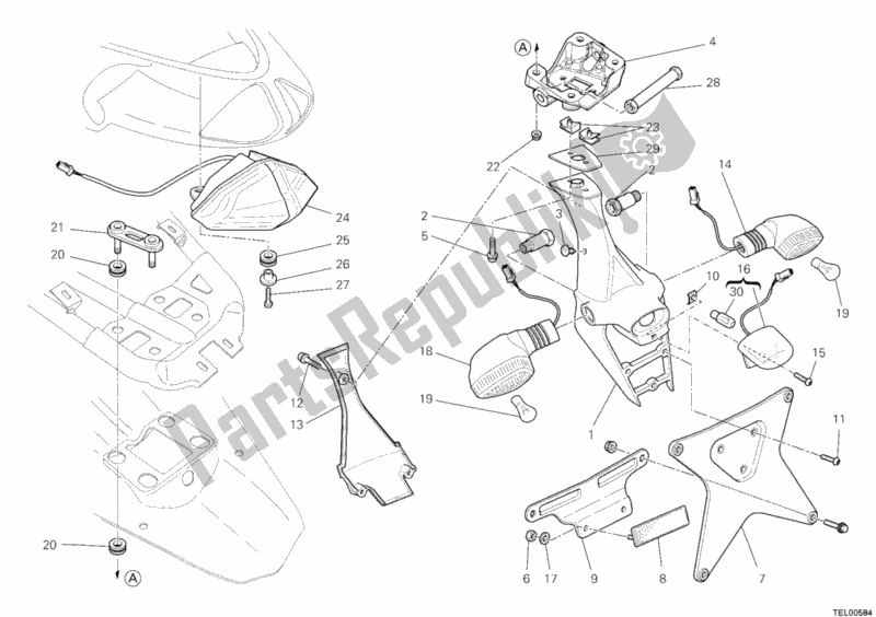 Toutes les pièces pour le Feu Arrière du Ducati Superbike 848 EVO Corse SE 2013